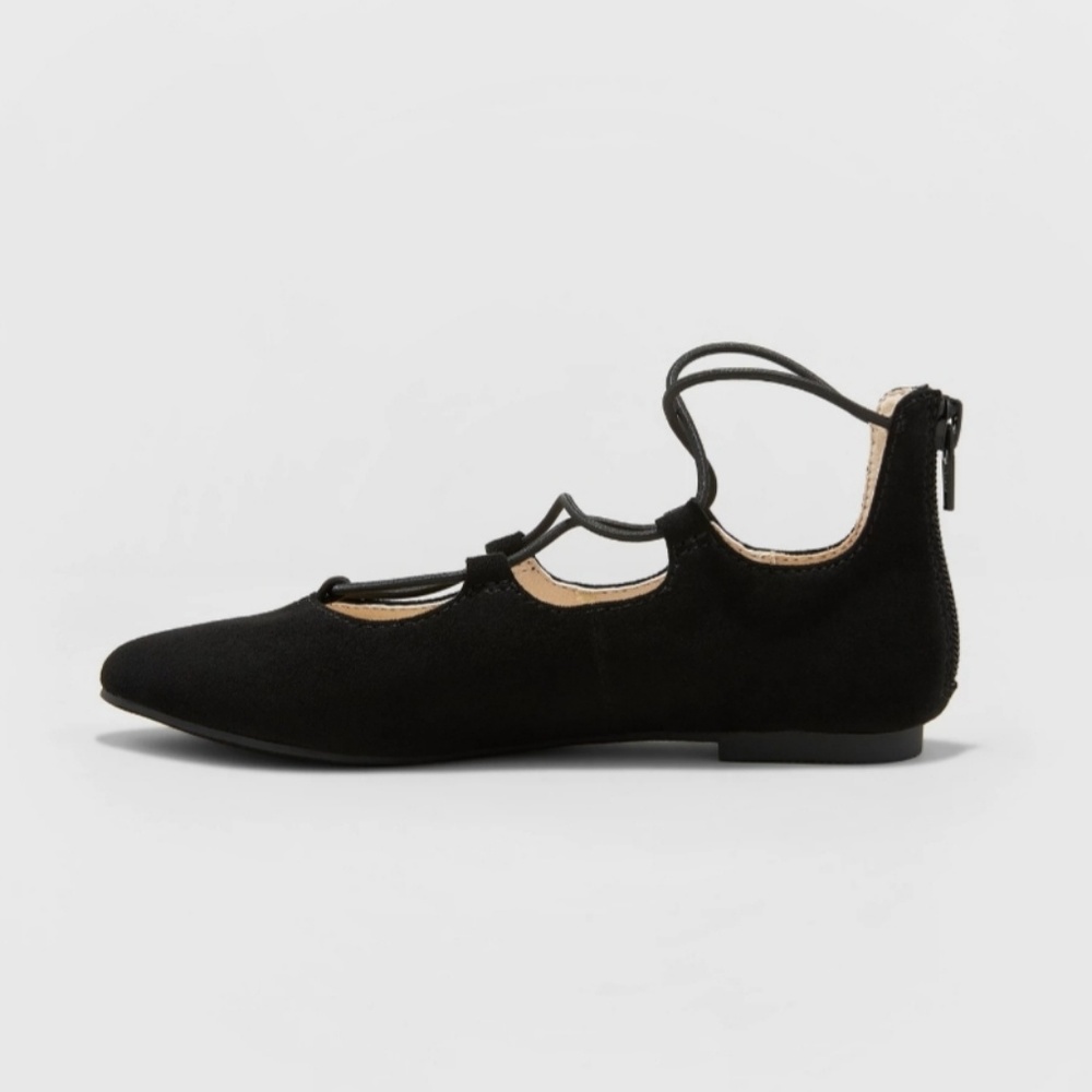 Cat & Jack Evita Lace Up Ballet Flat - Picture 2 of 4